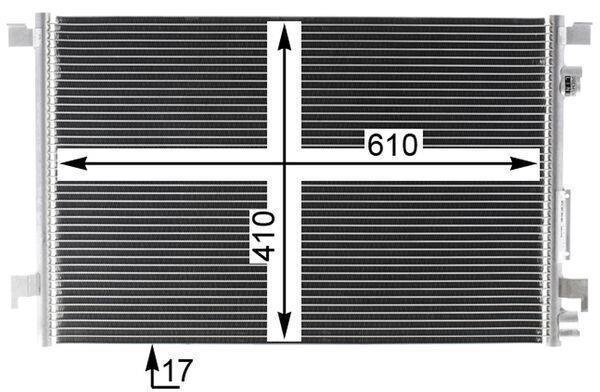 Condenseur, climatisation (Radiateur de climatisation) MAHLE Aftermarket ref. AC 294 000P