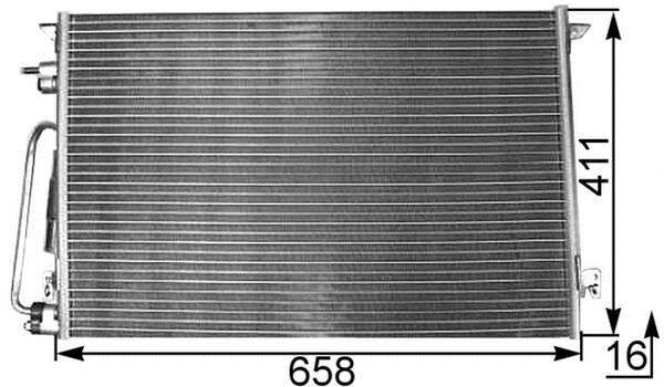 Condenseur, climatisation (Radiateur de climatisation) MAHLE Aftermarket ref. AC 295 000P