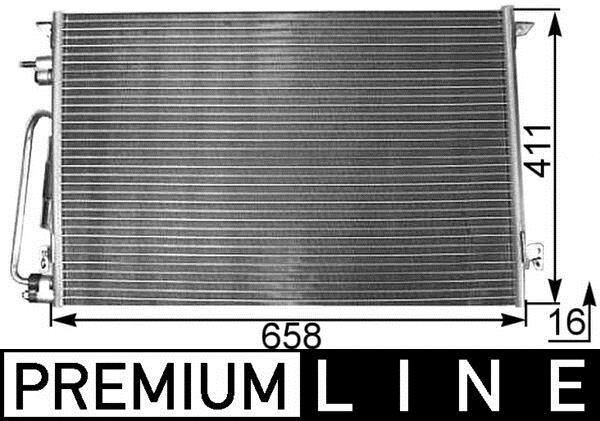 Condenseur, climatisation (Radiateur de climatisation) MAHLE Aftermarket ref. AC 295 000P