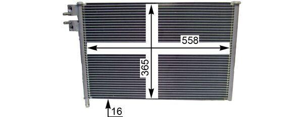 Condenseur, climatisation (Radiateur de climatisation) MAHLE Aftermarket ref. AC 298 000P