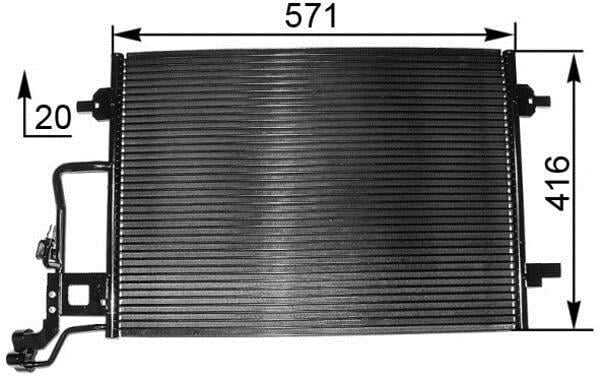 Condenseur, climatisation (Radiateur de climatisation) MAHLE Aftermarket ref. AC 300 001S