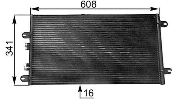 Condenseur, climatisation (Radiateur de climatisation) MAHLE Aftermarket ref. AC 305 000S