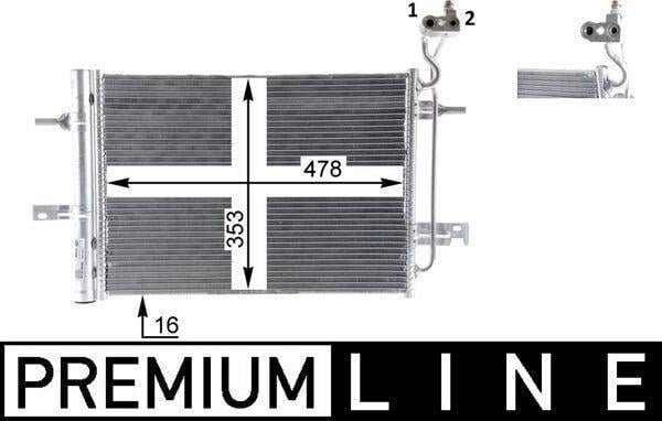 Condenseur, climatisation (Radiateur de climatisation) MAHLE Aftermarket ref. AC 30 000P