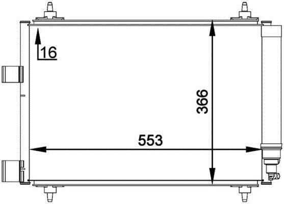 Condenseur, climatisation (Radiateur de climatisation) MAHLE Aftermarket ref. AC 314 000P