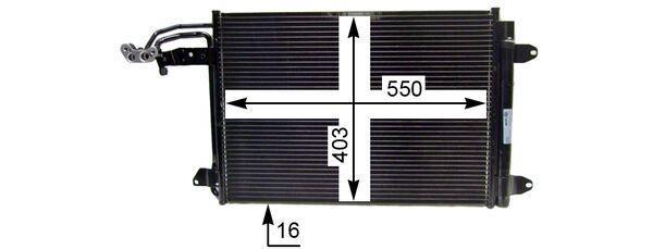 Condenseur, climatisation (Radiateur de climatisation) MAHLE Aftermarket ref. AC 324 000P