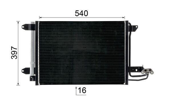 Condenseur, climatisation (Radiateur de climatisation) MAHLE Aftermarket ref. AC 324 000S