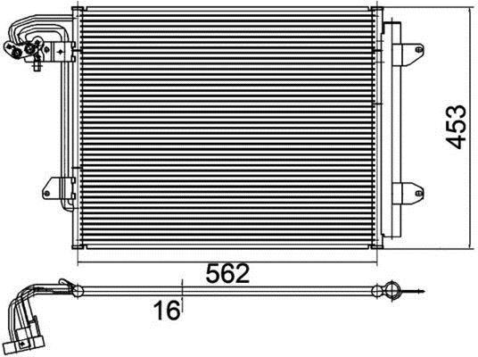 Condenseur, climatisation (Radiateur de climatisation) MAHLE Aftermarket ref. AC 325 000P