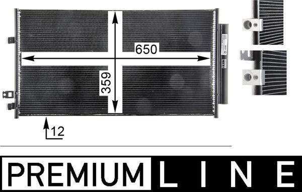 Condenseur, climatisation (Radiateur de climatisation) MAHLE Aftermarket ref. AC 33 000P