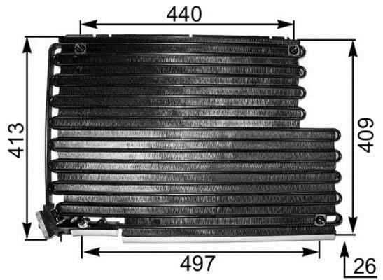 Condenseur, climatisation (Radiateur de climatisation) MAHLE Aftermarket ref. AC 343 000S