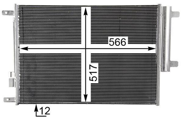 Condenseur, climatisation (Radiateur de climatisation) MAHLE Aftermarket ref. AC 34 000P