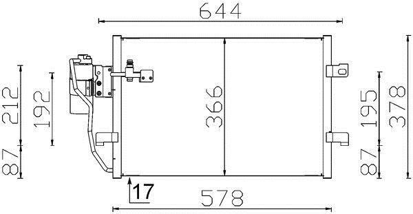 Condenseur, climatisation (Radiateur de climatisation) MAHLE Aftermarket ref. AC 351 000S