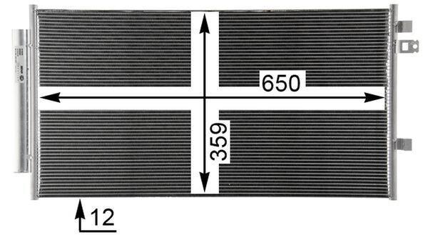Condenseur, climatisation (Radiateur de climatisation) MAHLE Aftermarket ref. AC 35 000P