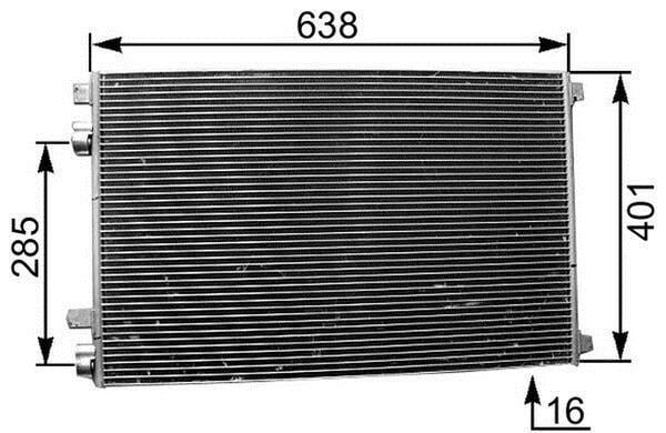 Condenseur, climatisation (Radiateur de climatisation) MAHLE Aftermarket ref. AC 360 000P
