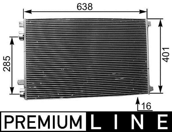 Condenseur, climatisation (Radiateur de climatisation) MAHLE Aftermarket ref. AC 360 000P
