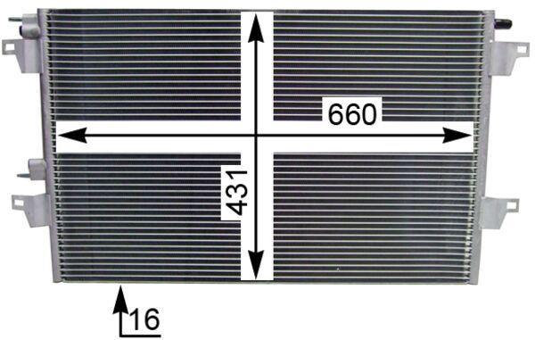 Condenseur, climatisation (Radiateur de climatisation) MAHLE Aftermarket ref. AC 365 000S