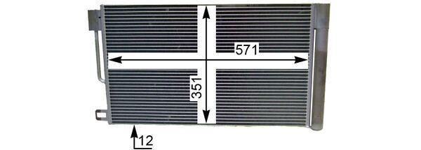 Condenseur, climatisation (Radiateur de climatisation) MAHLE Aftermarket ref. AC 367 000P