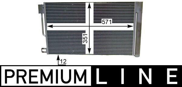 Condenseur, climatisation (Radiateur de climatisation) MAHLE Aftermarket ref. AC 367 000P