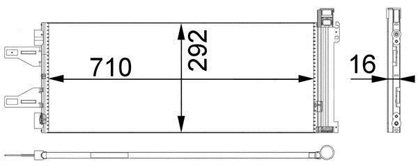 Condenseur, climatisation (Radiateur de climatisation) MAHLE Aftermarket ref. AC 368 000P