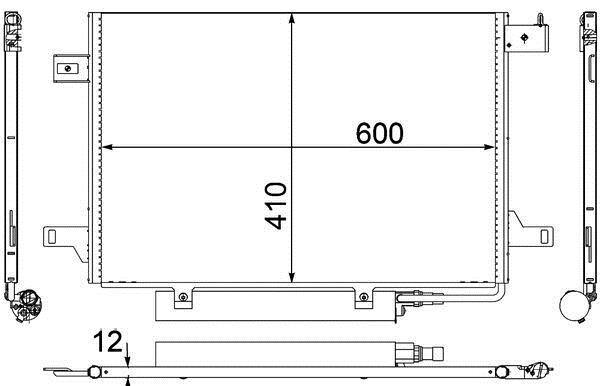 Condenseur, climatisation (Radiateur de climatisation) MAHLE Aftermarket ref. AC 369 000P