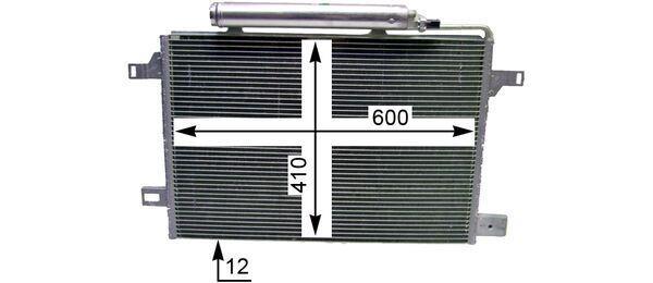 Condenseur, climatisation (Radiateur de climatisation) MAHLE Aftermarket ref. AC 369 000P
