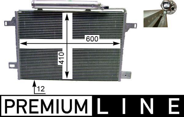Condenseur, climatisation (Radiateur de climatisation) MAHLE Aftermarket ref. AC 369 000P