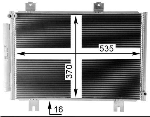 Condenseur, climatisation (Radiateur de climatisation) MAHLE Aftermarket ref. AC 36 000P