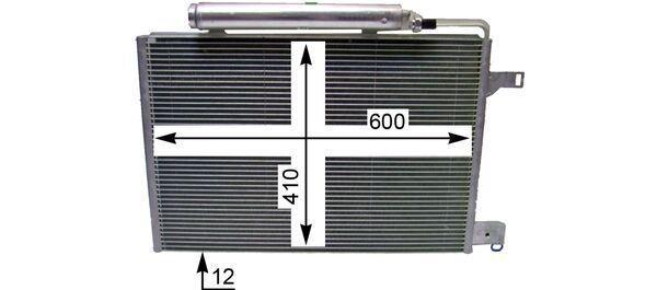 Condenseur, climatisation (Radiateur de climatisation) MAHLE Aftermarket ref. AC 370 000P