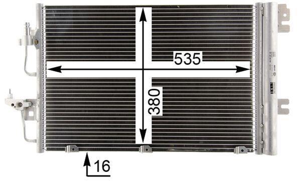 Condenseur, climatisation (Radiateur de climatisation) MAHLE Aftermarket ref. AC 377 000P