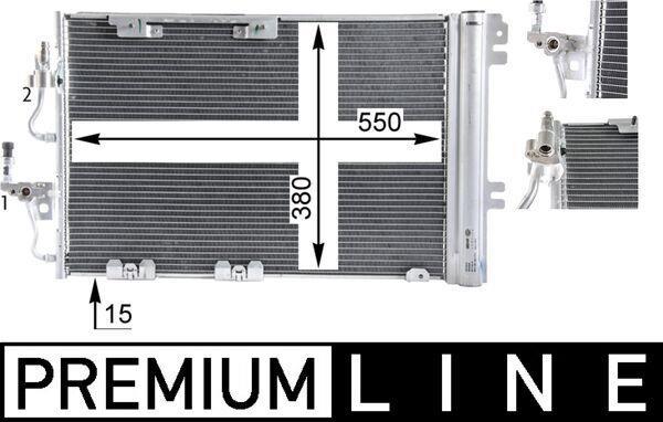 Condenseur, climatisation (Radiateur de climatisation) MAHLE Aftermarket ref. AC 378 000P