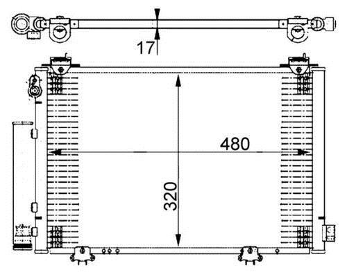 Condenseur, climatisation (Radiateur de climatisation) MAHLE Aftermarket ref. AC 385 000S