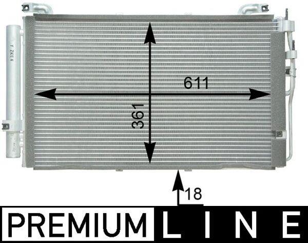 Condenseur, climatisation (Radiateur de climatisation) MAHLE Aftermarket ref. AC 391 000P