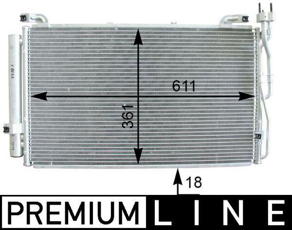 Condenseur, climatisation (Radiateur de climatisation) MAHLE Aftermarket ref. AC 392 000P