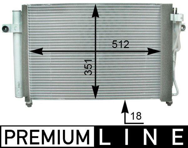 Condenseur, climatisation (Radiateur de climatisation) MAHLE Aftermarket ref. AC 393 000P