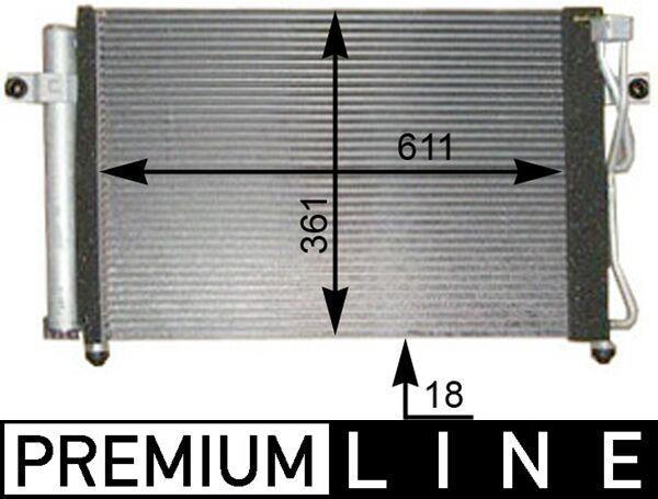 Condenseur, climatisation (Radiateur de climatisation) MAHLE Aftermarket ref. AC 394 000P