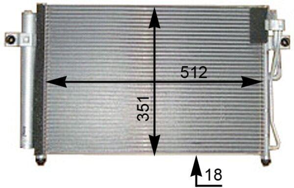 Condenseur, climatisation (Radiateur de climatisation) MAHLE Aftermarket ref. AC 395 000P