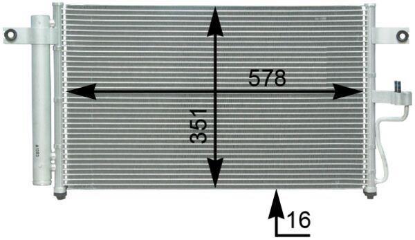 Condenseur, climatisation (Radiateur de climatisation) MAHLE Aftermarket ref. AC 396 000P