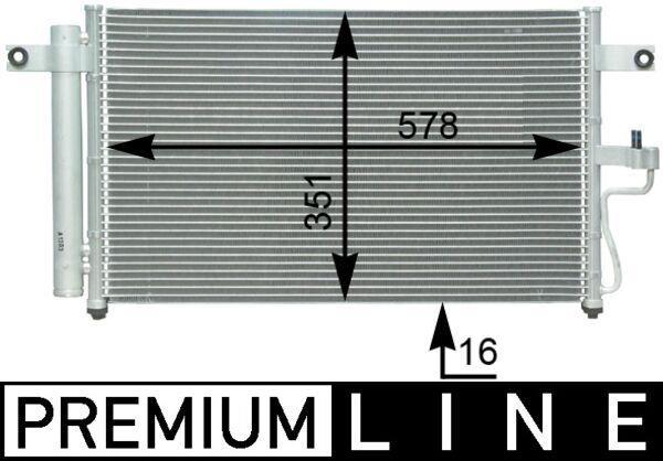 Condenseur, climatisation (Radiateur de climatisation) MAHLE Aftermarket ref. AC 396 000P