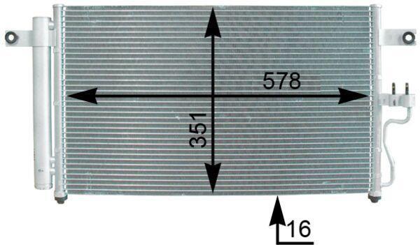Condenseur, climatisation (Radiateur de climatisation) MAHLE Aftermarket ref. AC 397 000P