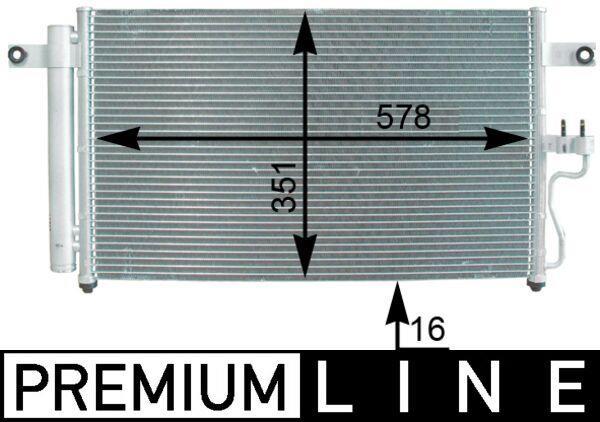 Condenseur, climatisation (Radiateur de climatisation) MAHLE Aftermarket ref. AC 397 000P