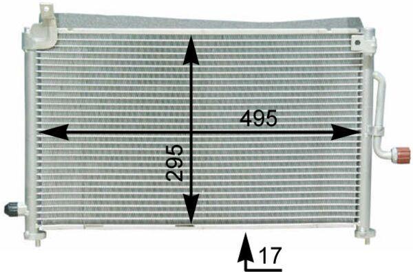 Condenseur, climatisation (Radiateur de climatisation) MAHLE Aftermarket ref. AC 416 000S