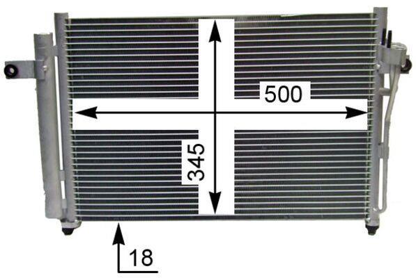Condenseur, climatisation (Radiateur de climatisation) MAHLE Aftermarket ref. AC 417 000S