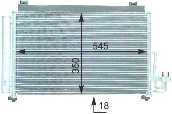 Condenseur, climatisation (Radiateur de climatisation) MAHLE Aftermarket ref. AC 420 000P