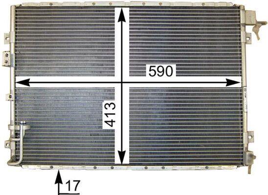 Condenseur, climatisation (Radiateur de climatisation) MAHLE Aftermarket ref. AC 421 000P