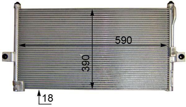 Condenseur, climatisation (Radiateur de climatisation) MAHLE Aftermarket ref. AC 422 000P