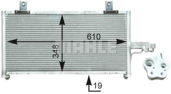 Condenseur, climatisation (Radiateur de climatisation) MAHLE Aftermarket ref. AC 424 000P