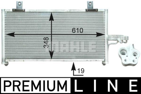 Condenseur, climatisation (Radiateur de climatisation) MAHLE Aftermarket ref. AC 424 000P