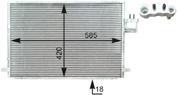 Condenseur, climatisation (Radiateur de climatisation) MAHLE Aftermarket ref. AC 426 000P