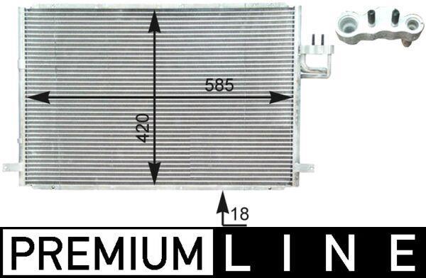 Condenseur, climatisation (Radiateur de climatisation) MAHLE Aftermarket ref. AC 426 000P