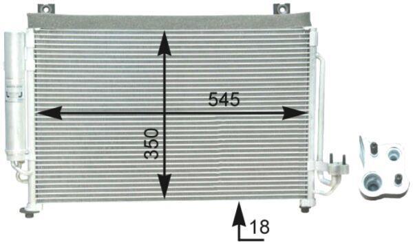 Condenseur, climatisation (Radiateur de climatisation) MAHLE Aftermarket ref. AC 427 000P