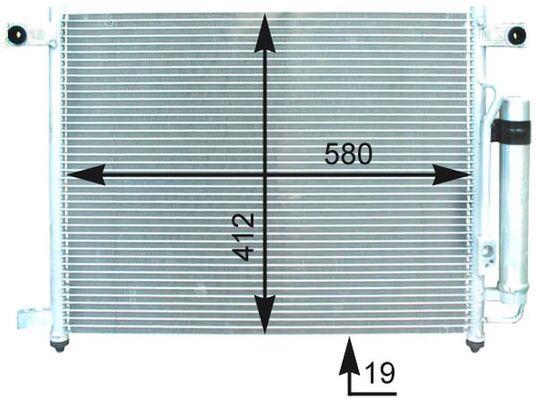 Condenseur, climatisation (Radiateur de climatisation) MAHLE Aftermarket ref. AC 428 000P